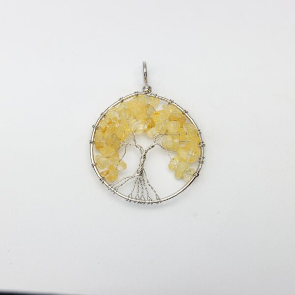Wire Tree of Life pendant with Citrine chips